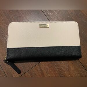 Kate Spade Two-Tone Black and Cream Clutch